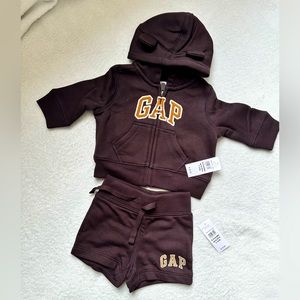 Baby Gap 0-3 Months Hoodie+Pull-on Shirts Set